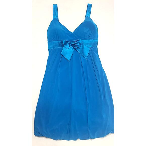 Y2K 90s Taboo bright Blue women's size medium A-line mini dress - Picture 3 of 9